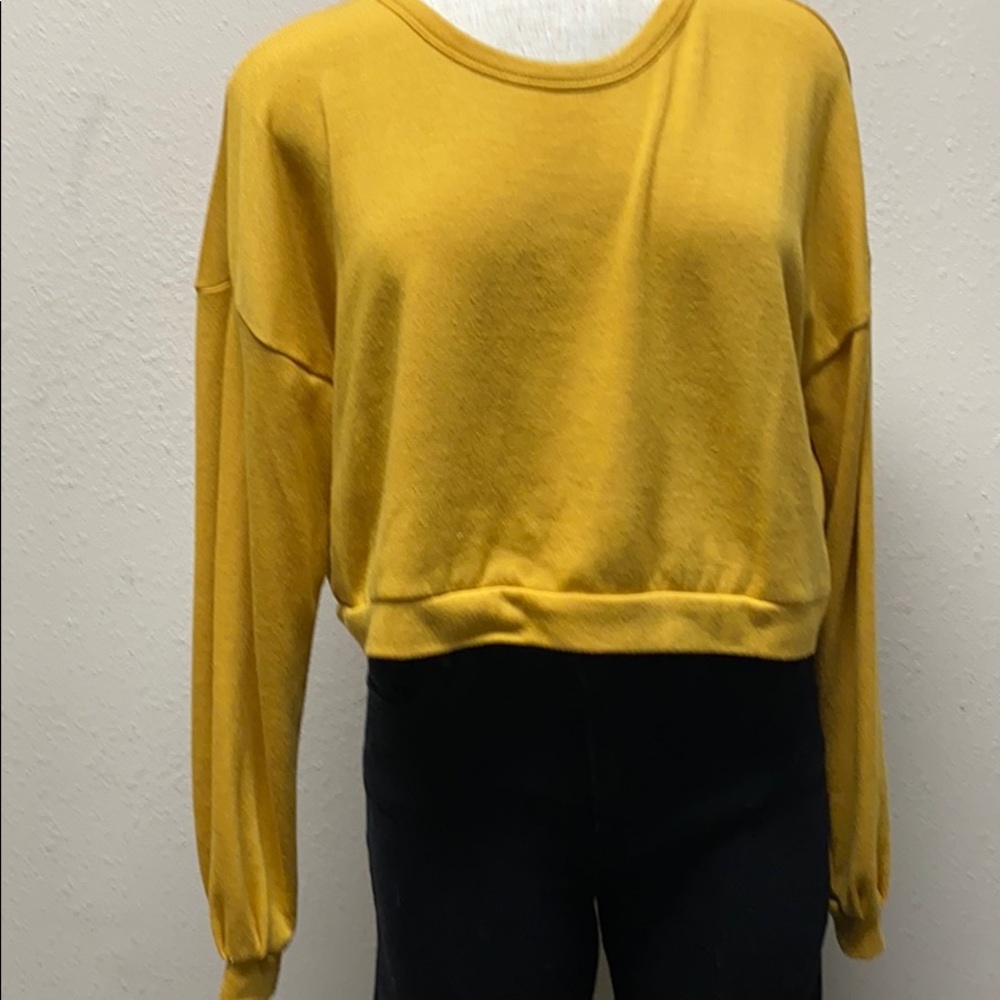 Mustard yellow crop top